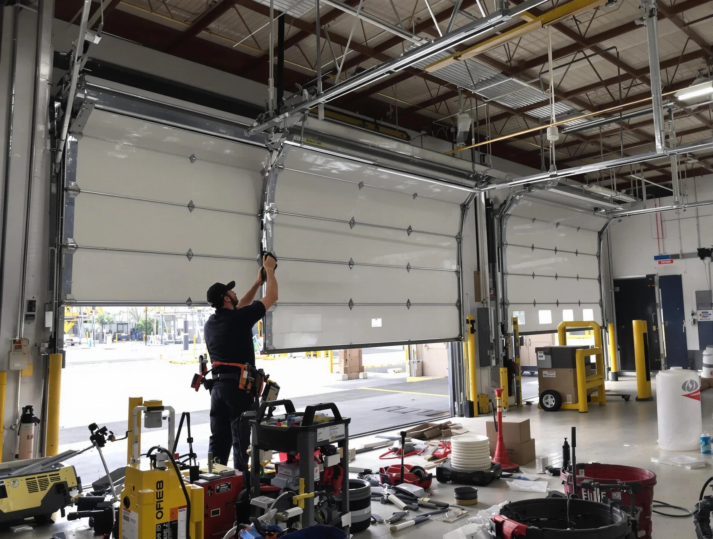 Kennedy Garage Door Repair technician performing commercial garage door repair in Kennedy