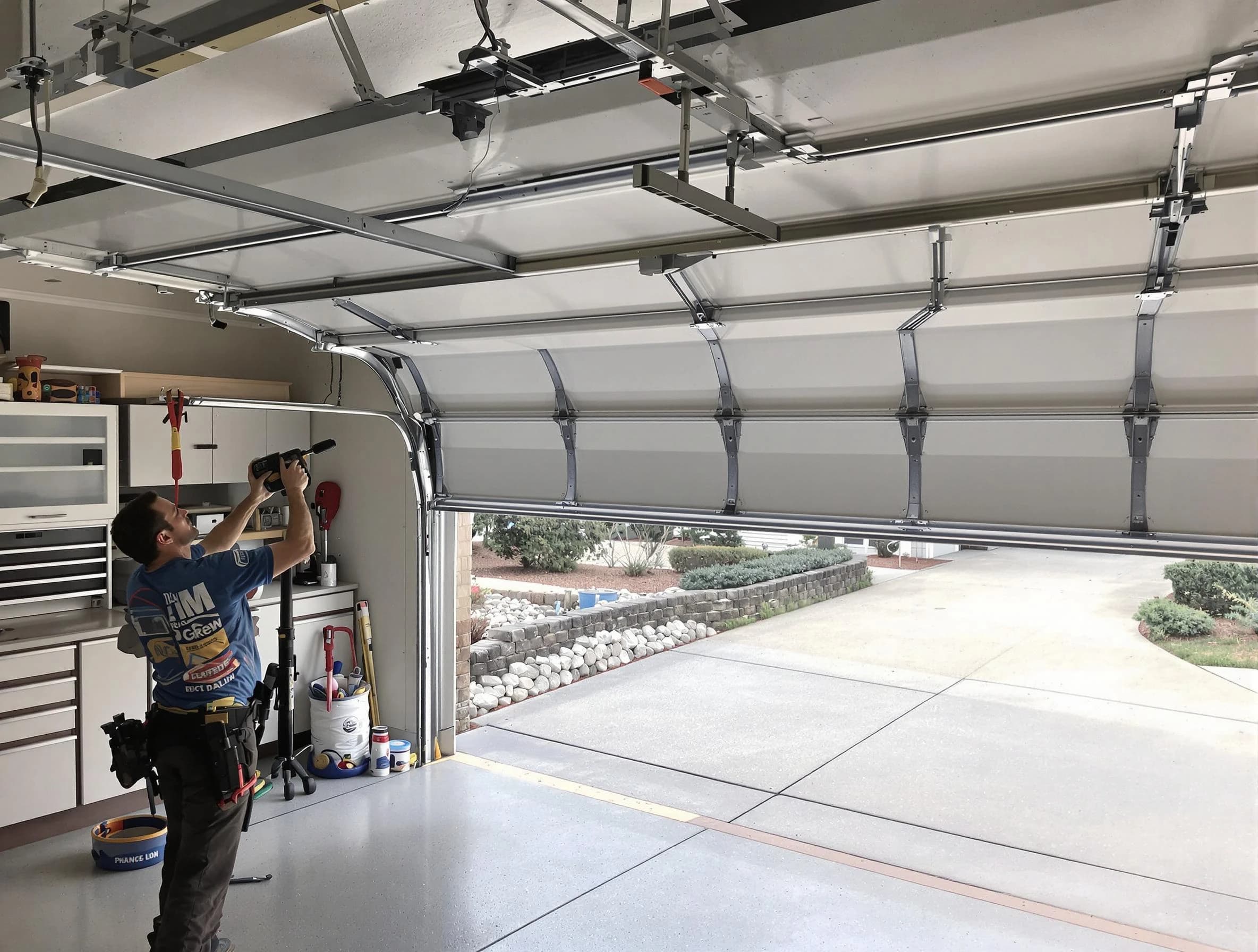Garage door track repair service by Kennedy Garage Door Repair in Kennedy