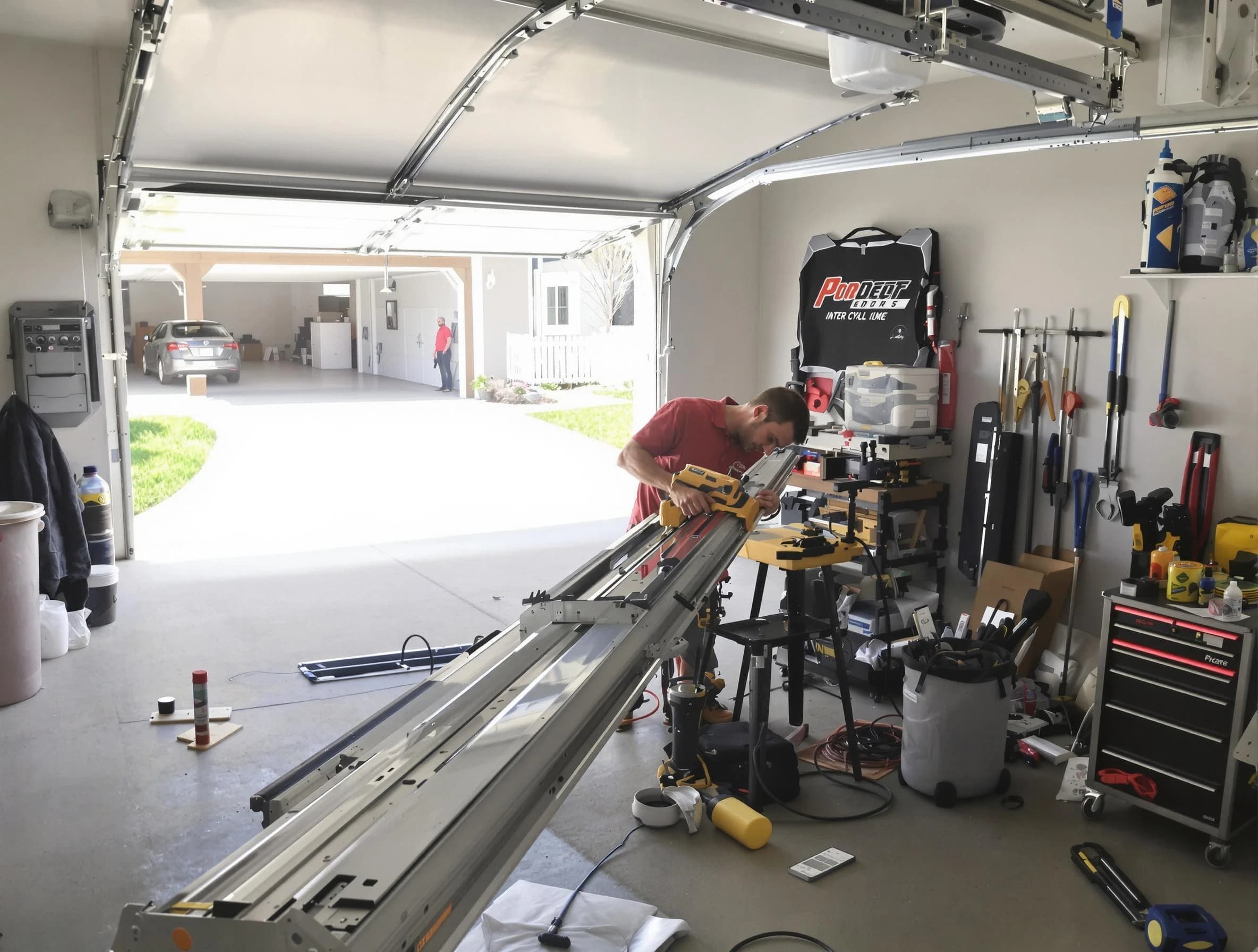 Kennedy Garage Door Repair expert performing track repair in Kennedy