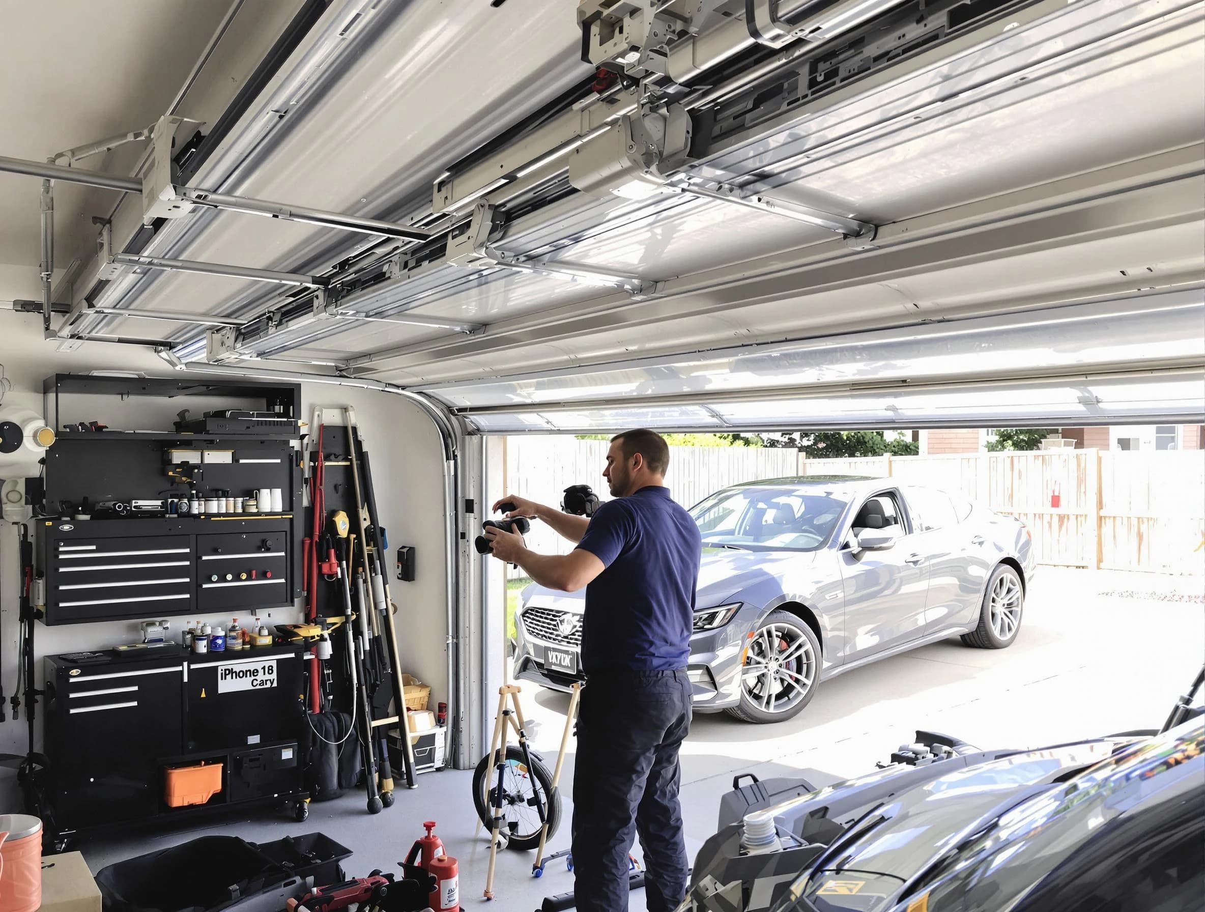 Kennedy Garage Door Repair technician fixing noisy garage door in Kennedy