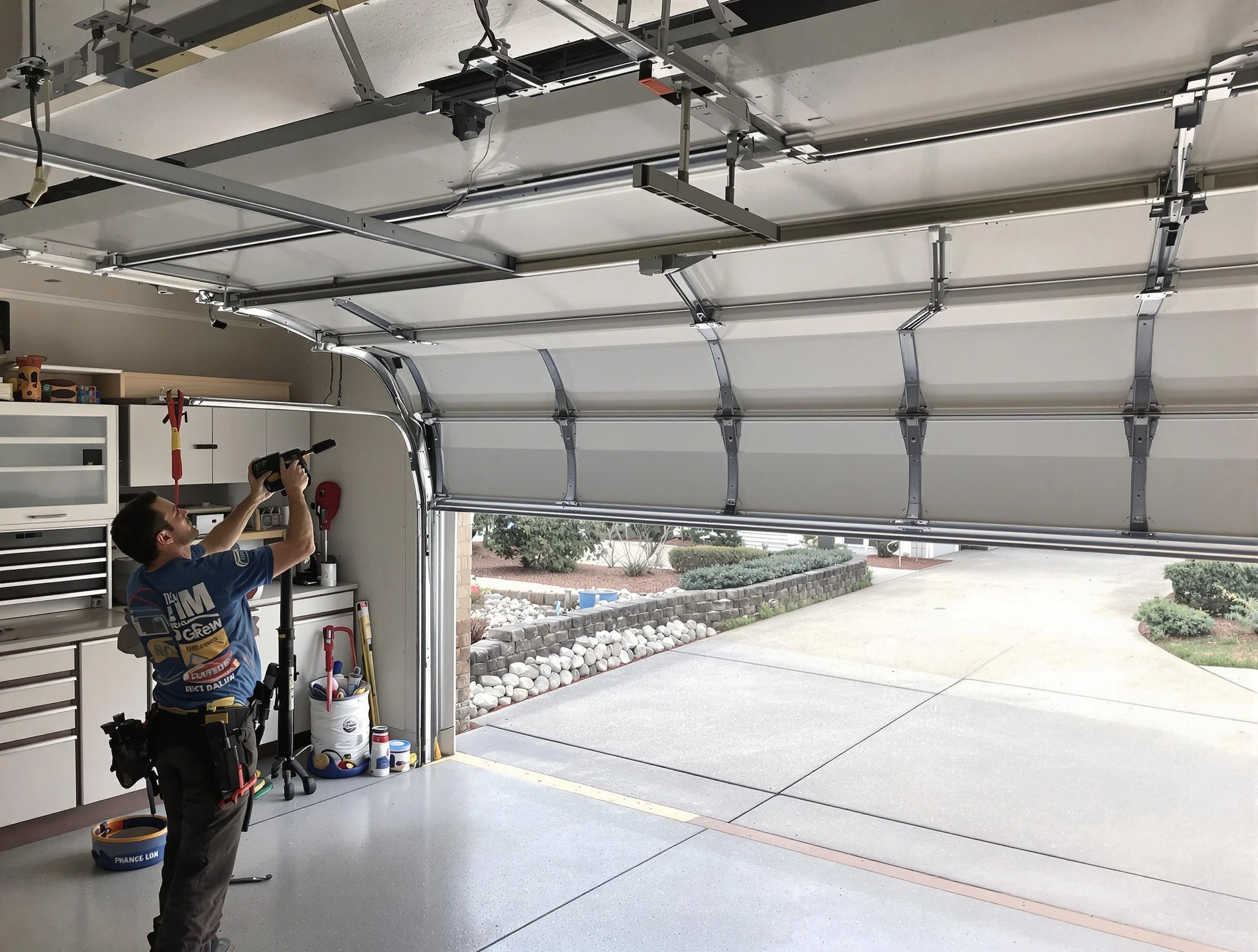Garage door track repair service by Kennedy Garage Door Repair in Kennedy
